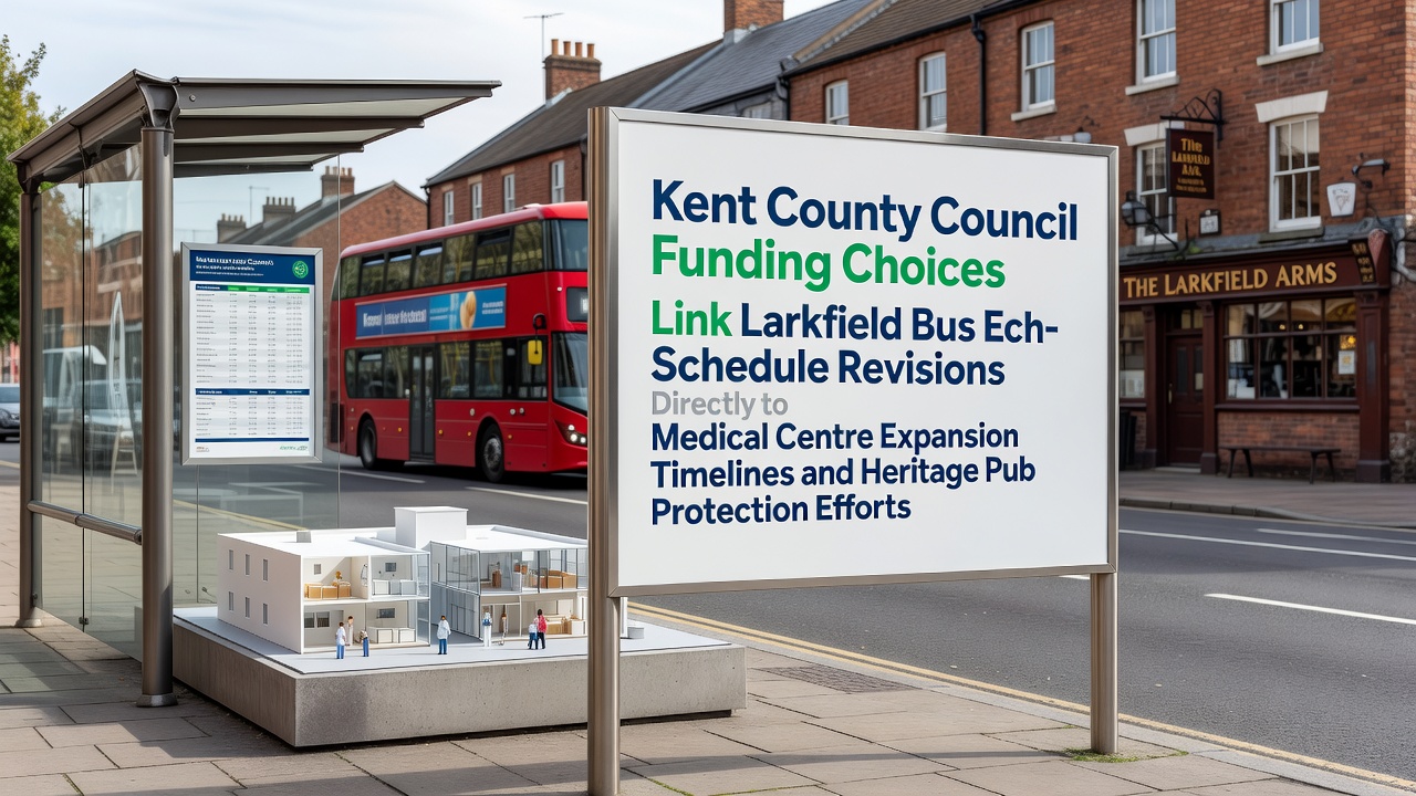 Kent County Council Funding Decisions Connect Larkfield Bus Revisions to Medical Centre Developments and Pub Heritage Protection